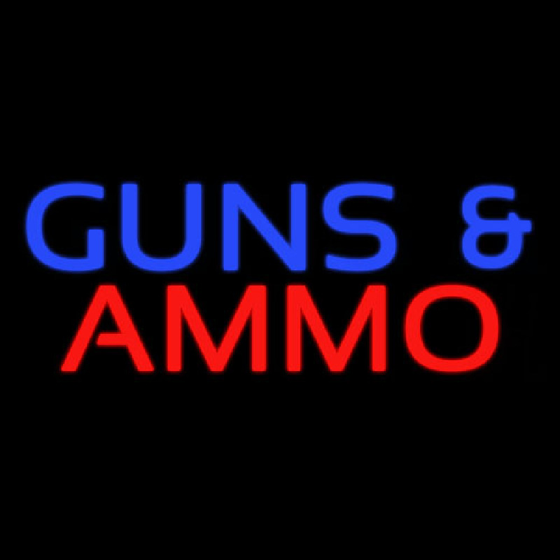 Guns And Ammo Neontábla