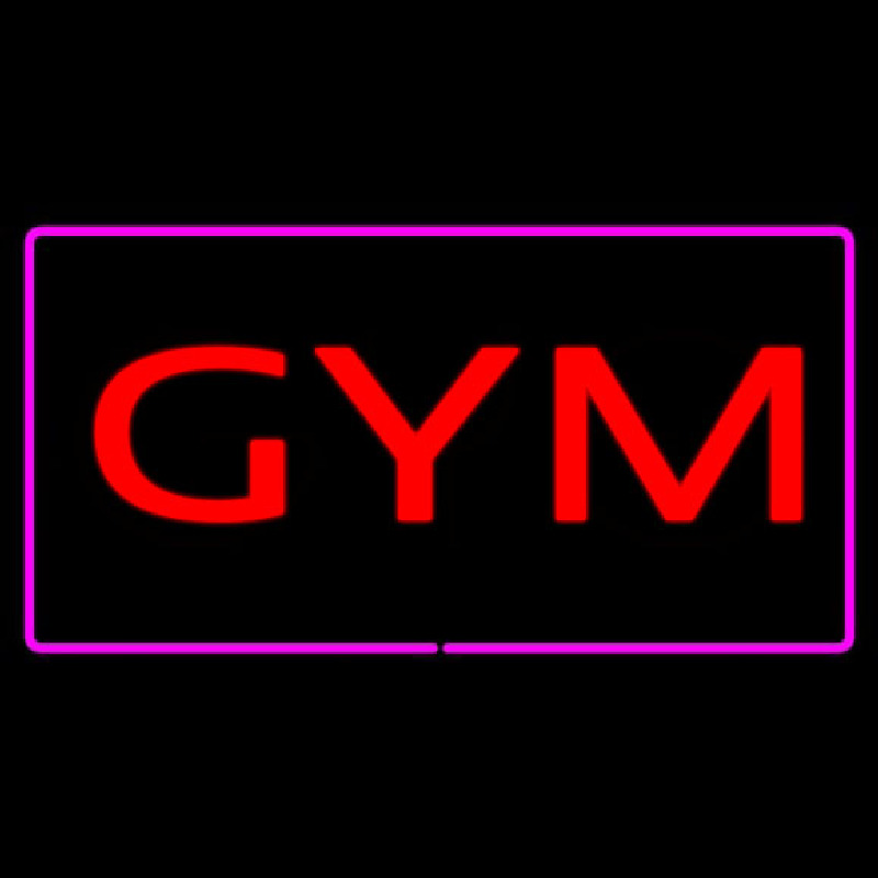 Gym Rectangle Purple Neontábla