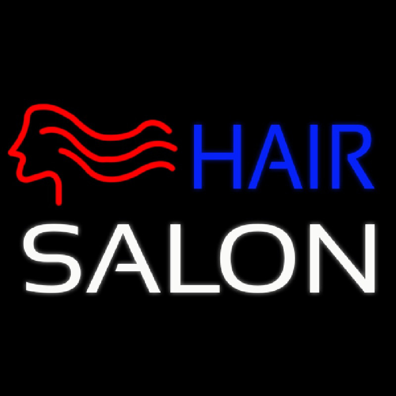 Hair Salon With Girl Logo Neontábla