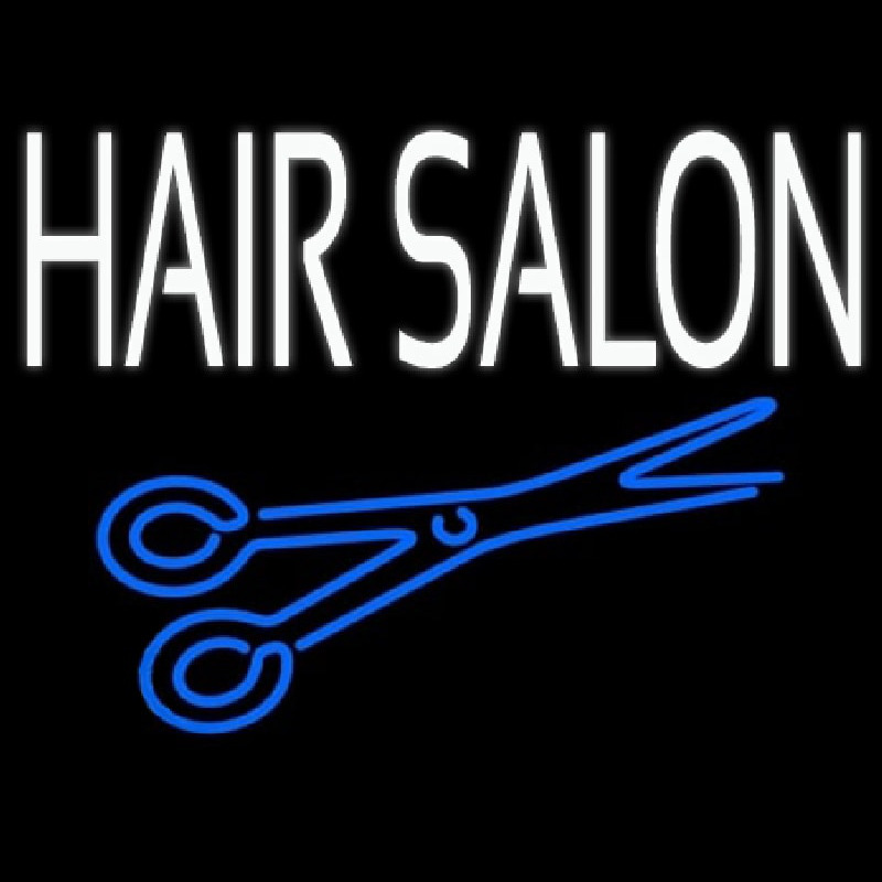 Hair Salon With Scissor Neontábla