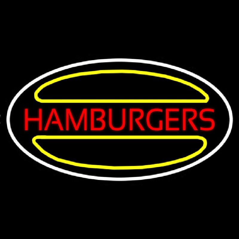 Hamburgers Logo Oval Neontábla