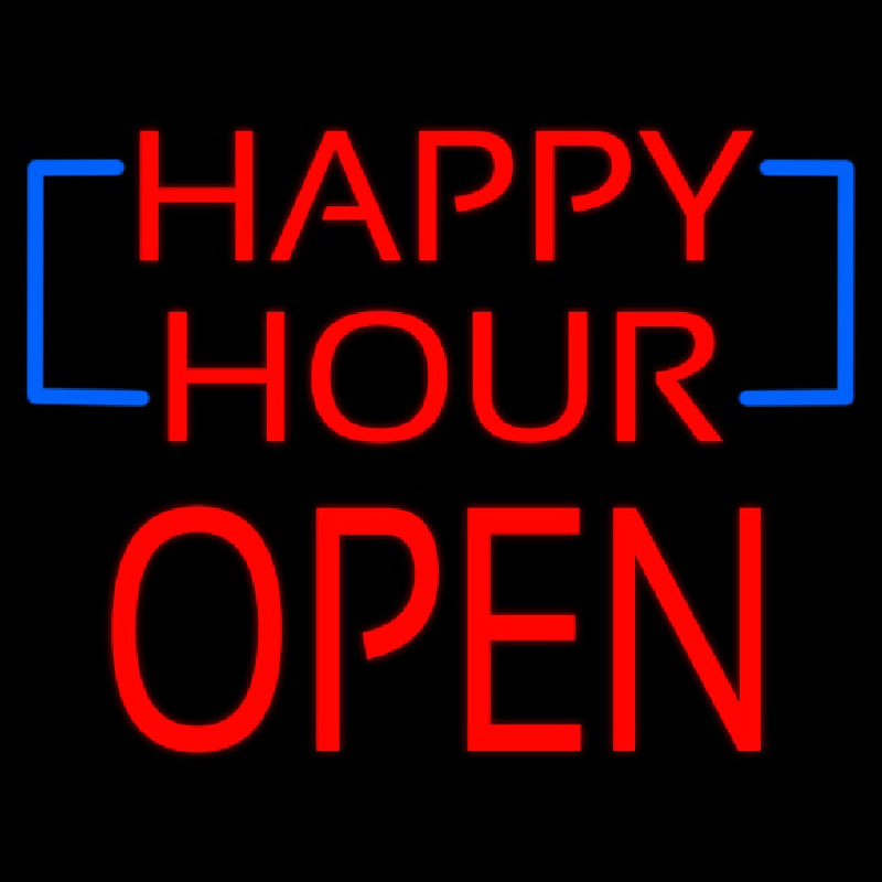 Happy Hour Block Open Neontábla