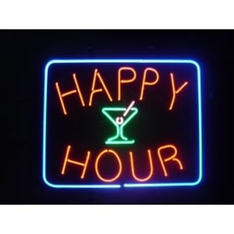 Happy Hour Cocktails Neontábla