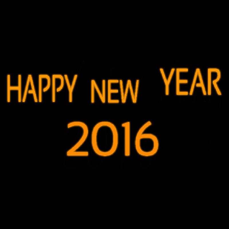 Happy New Year 2016 Neontábla