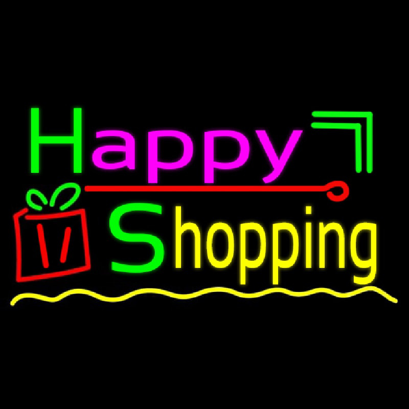 Happy Shopping Logo Neontábla