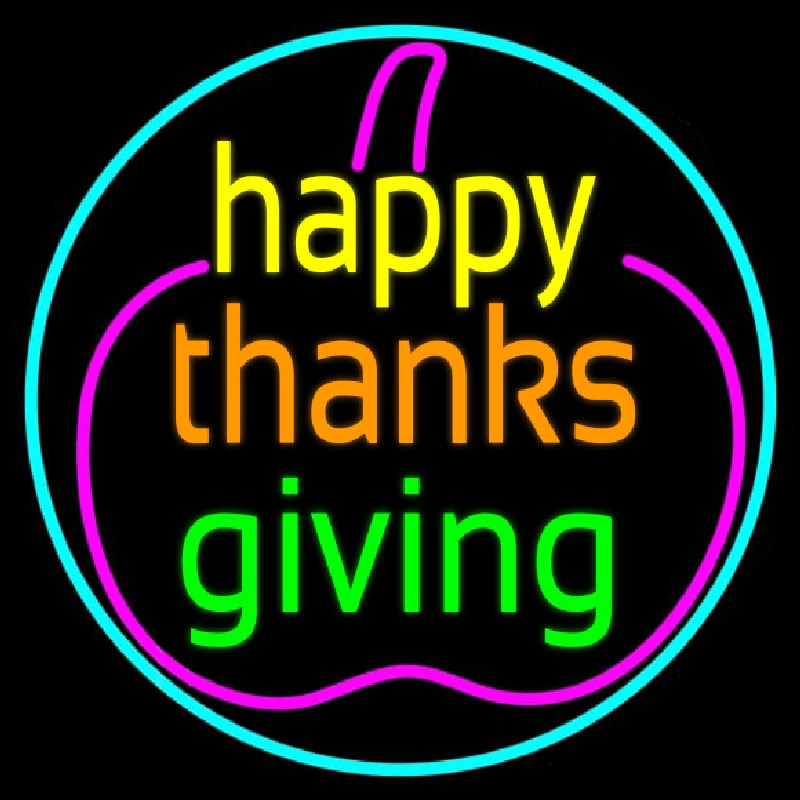 Happy Thanksgiving 2 Neontábla