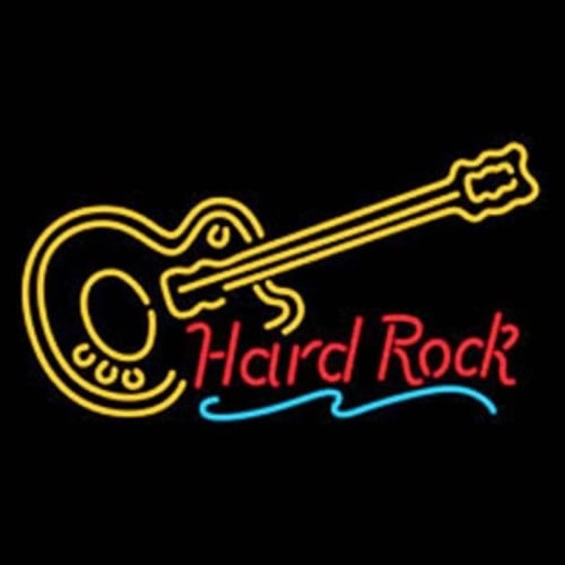 Hard ROCK LIVE MUSIC Guitar Party Neontábla