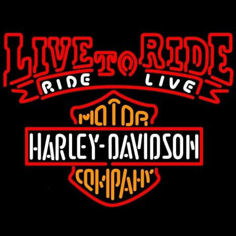 Harley Davidson Live To Ride Ride To Live Neontábla