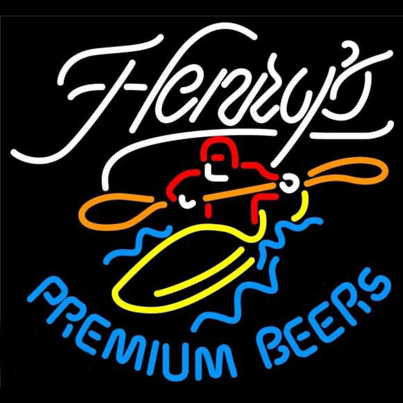 Henrys Premium Beers Beer Sign Neontábla