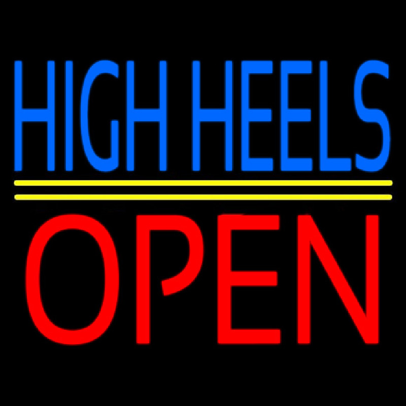 High Heels Open With Line Neontábla