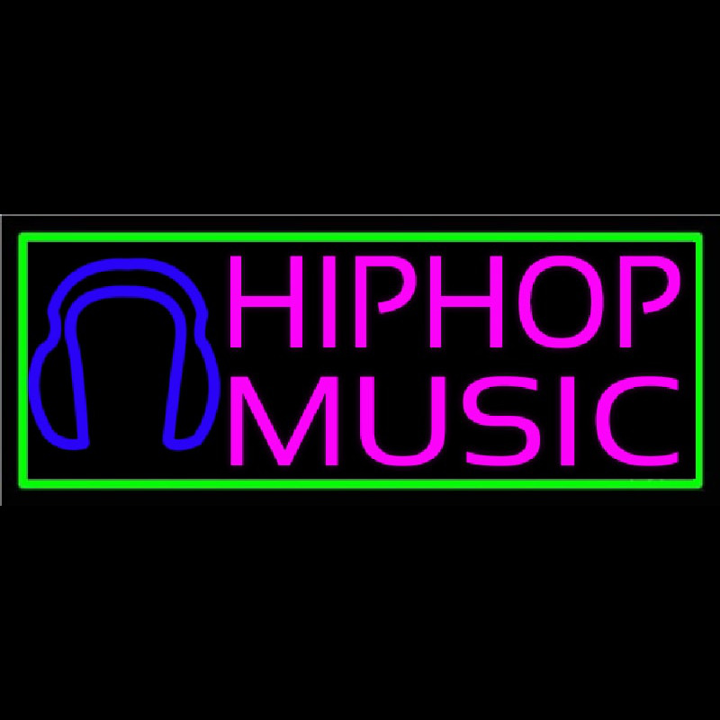 Hip Hop Music With Line Neontábla