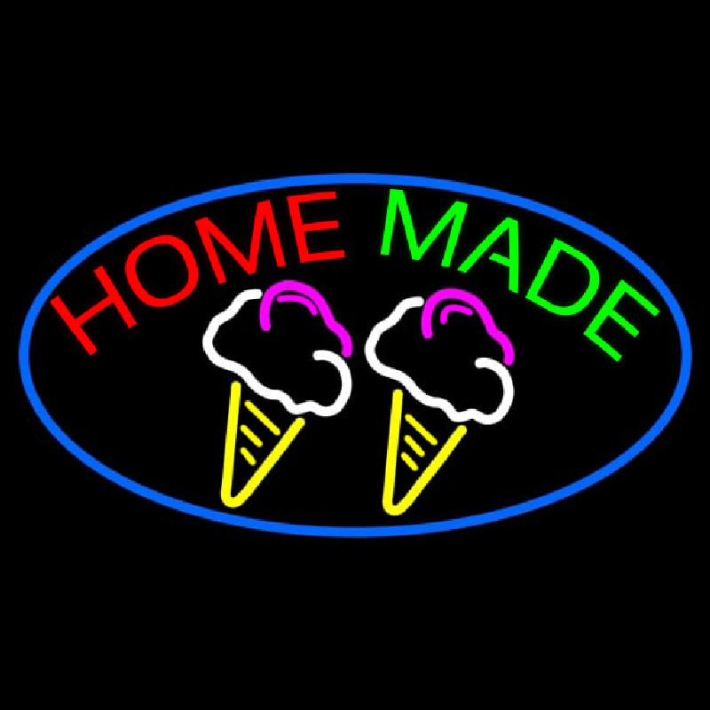 Home Made Ice Cream Cone Neontábla