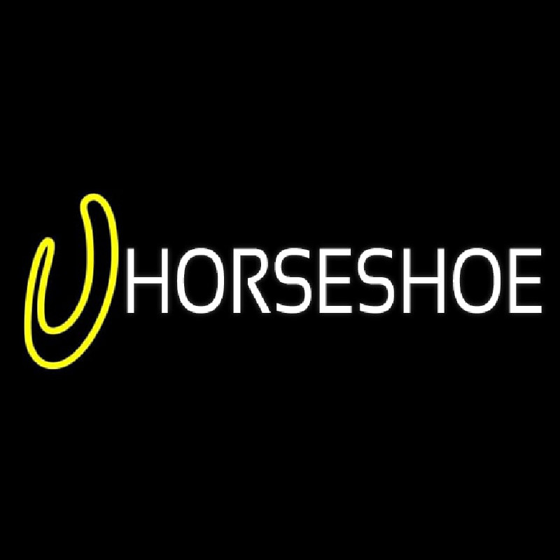 Horse Shoe Block Logo Neontábla