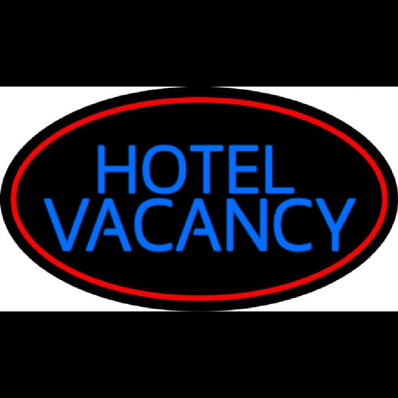 Hotel Vacancy With Blue Border Neontábla