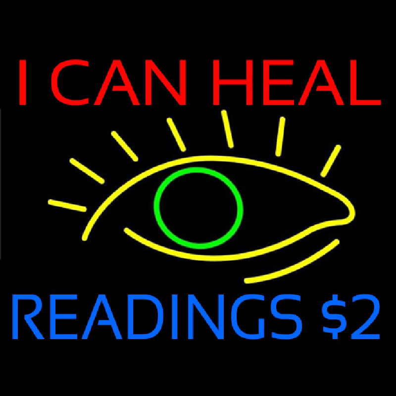 I Can Heal Readings With Eye Neontábla