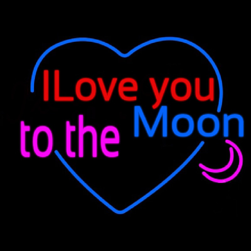 I Love You To The Moon Neontábla