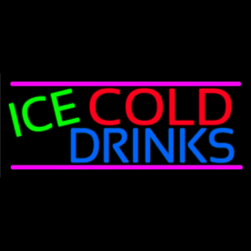 Ice Cold Drinks Neontábla