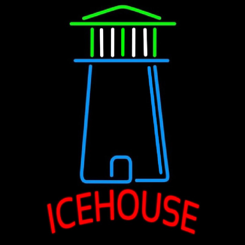 Ice House Light House Art Beer Sign Neontábla
