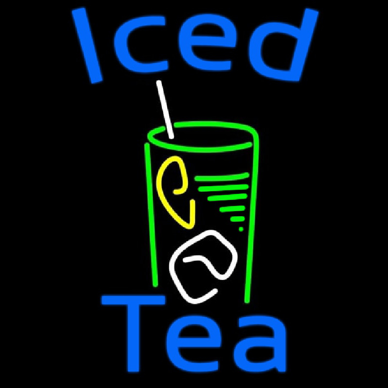 Iced Tea With Glass Neontábla