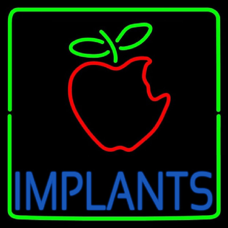 Implants With Apple Logo Neontábla