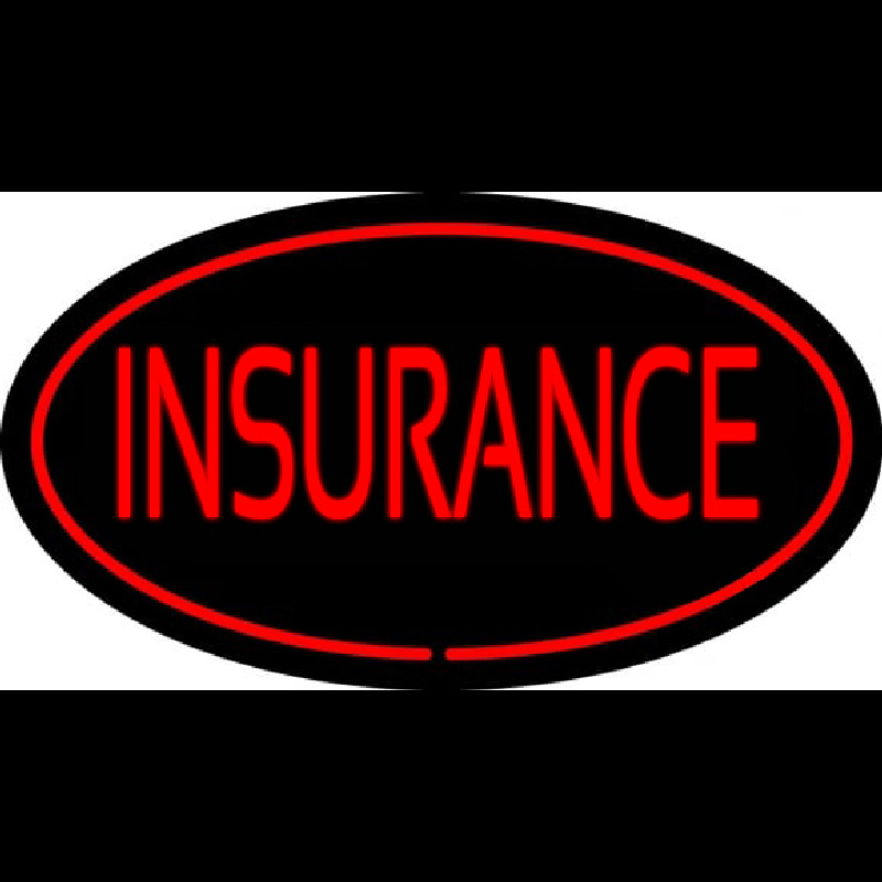 Insurance Oval Red Neontábla