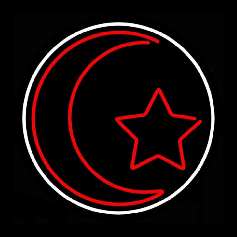 Islam White Border Neontábla