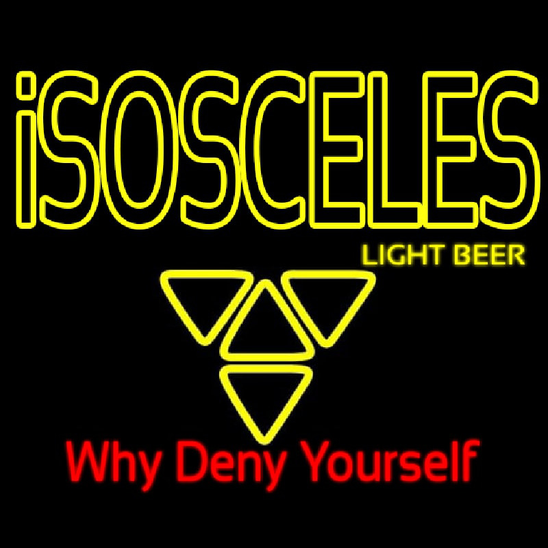 Isosceles Light Beer Sign Neontábla