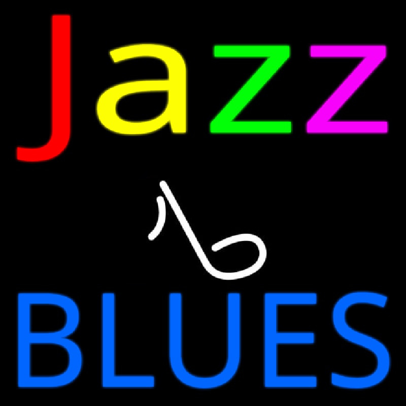 Jazz Music Note Blues Neontábla