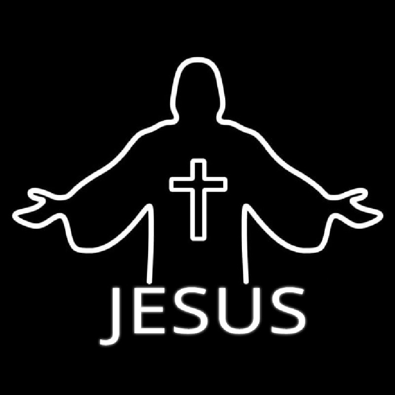 Jesus Christian Cross Neontábla
