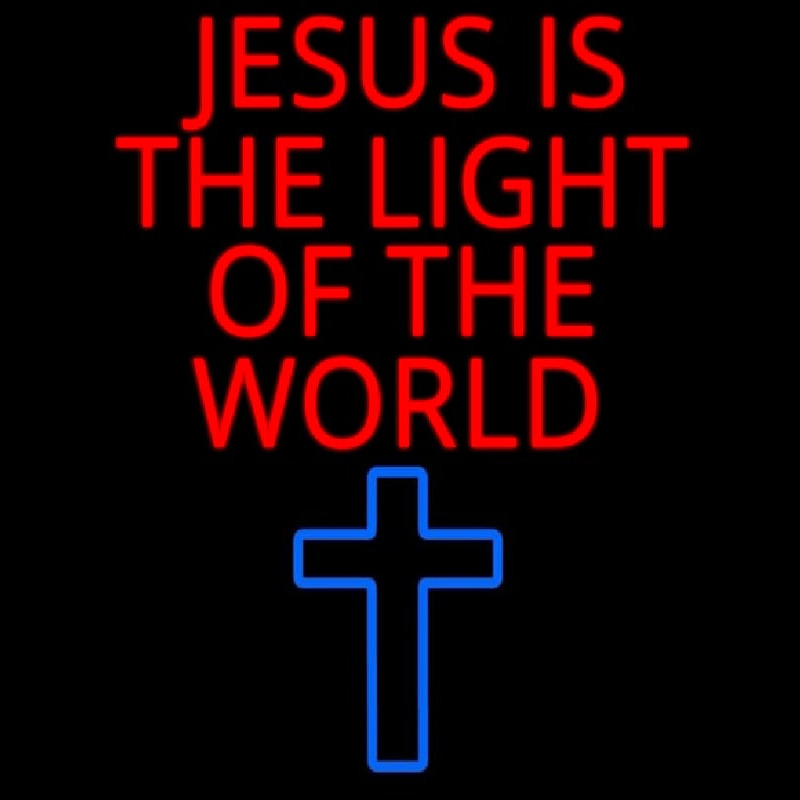 Jesus Is The Light Of The World Neontábla