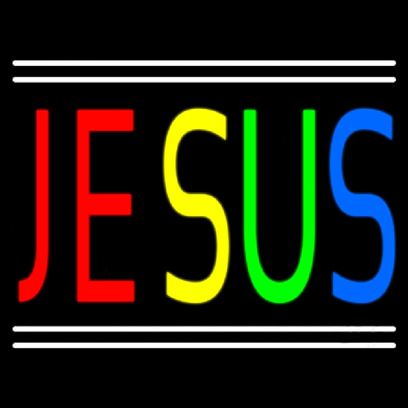 Jesus With Line Neontábla
