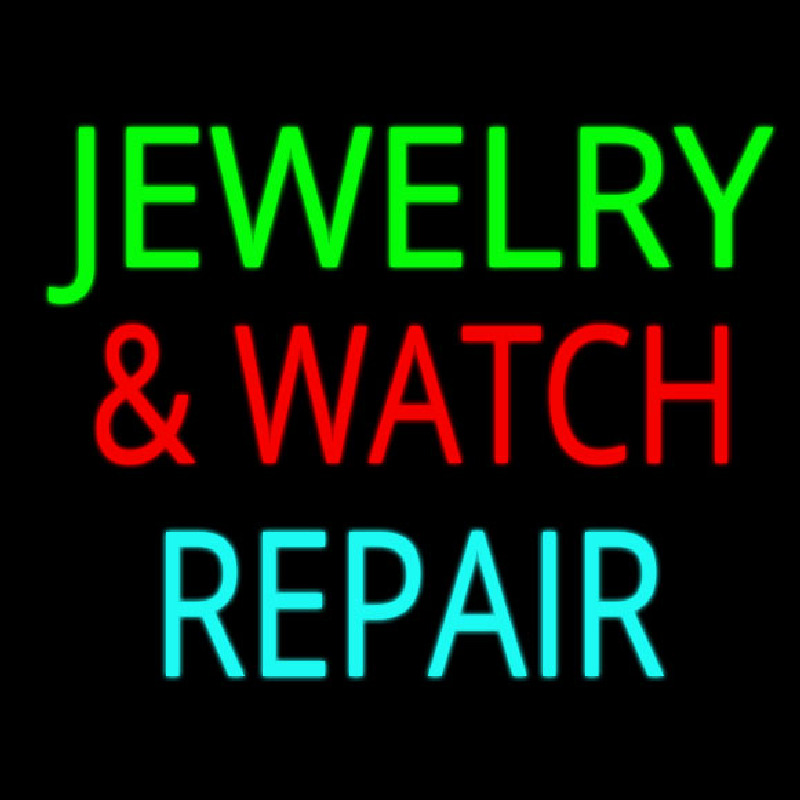 Jewelry And Watch Repair Block Neontábla