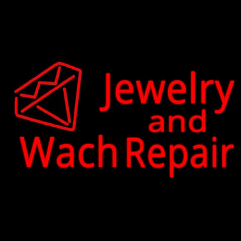 Jewelry And Watch Repair Diamond Logo Neontábla
