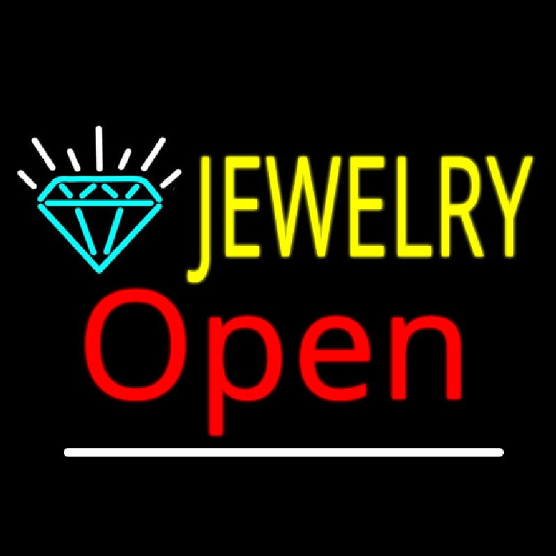 Jewelry Open Logo Neontábla