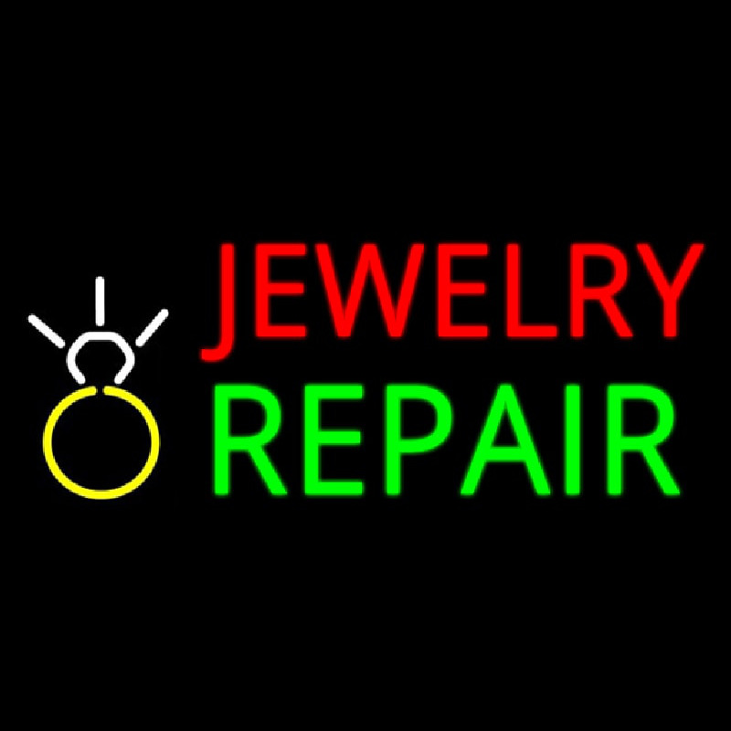 Jewelry Repair Logo Block Neontábla