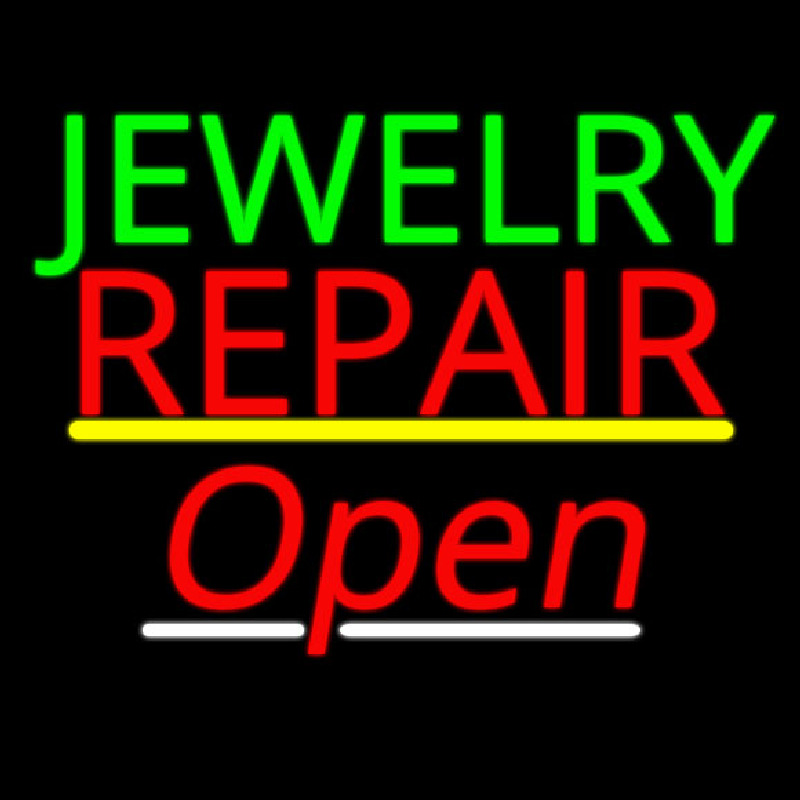Jewelry Repair Script2 Open Yellow Line Neontábla