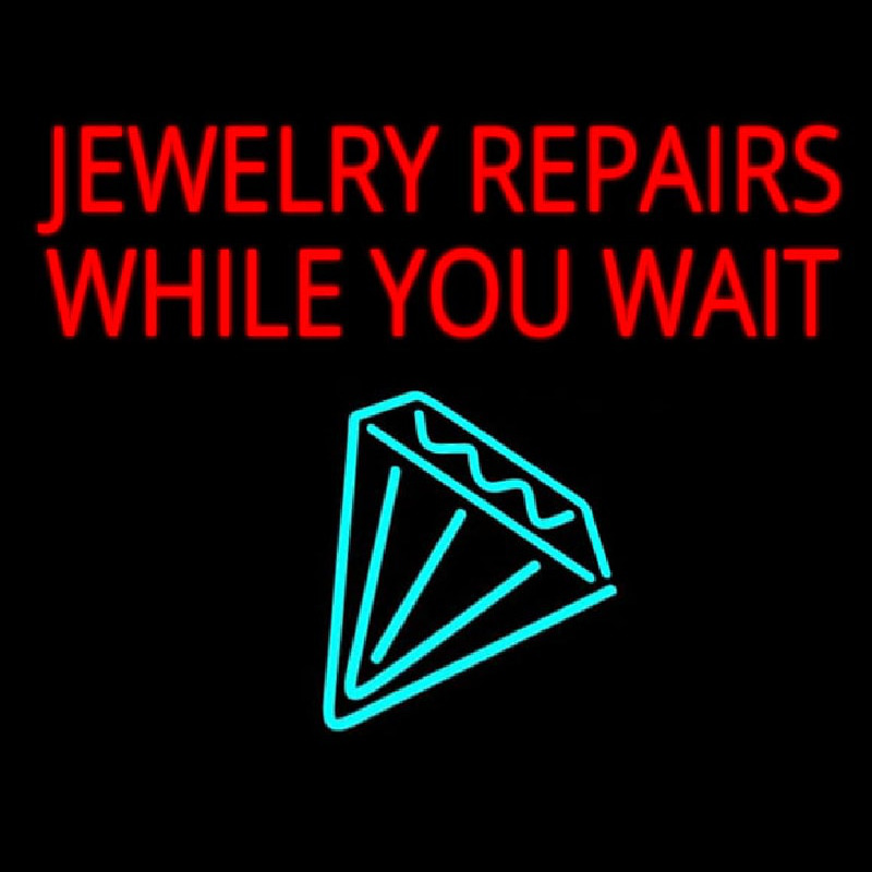 Jewelry Repairs While You Wait Logo Neontábla