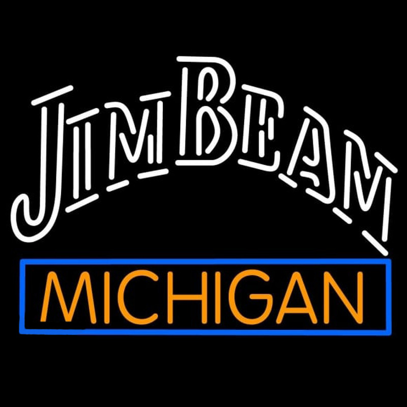 Jim Beam Michigan Logo Neontábla