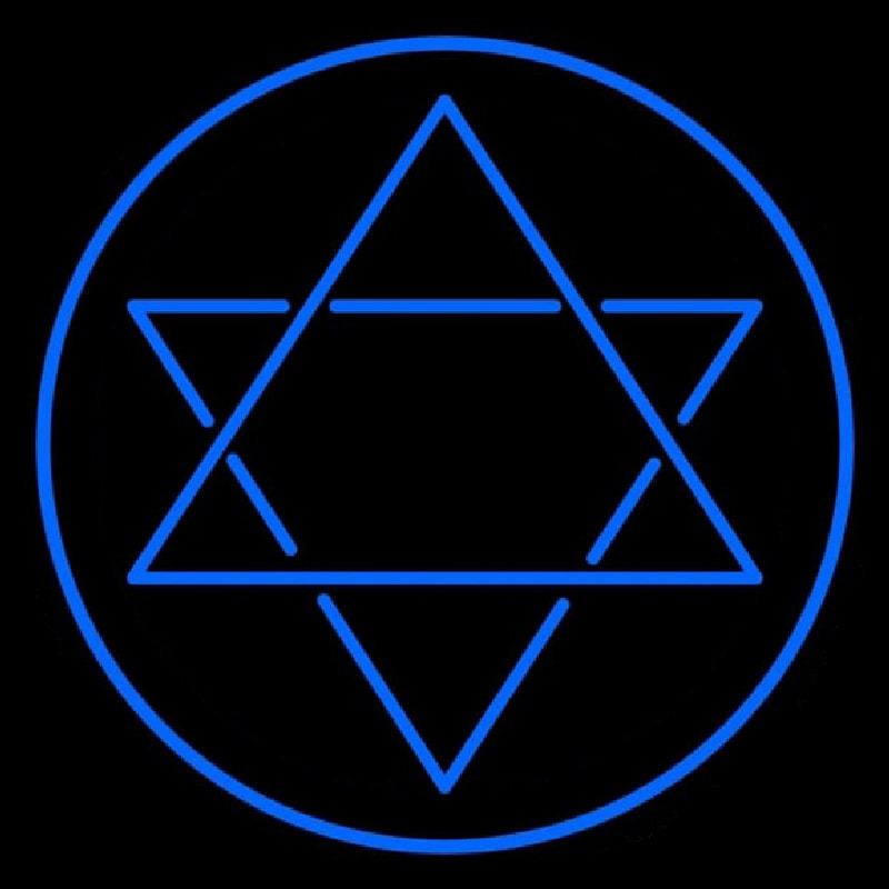 Judaism Star Of David Neontábla