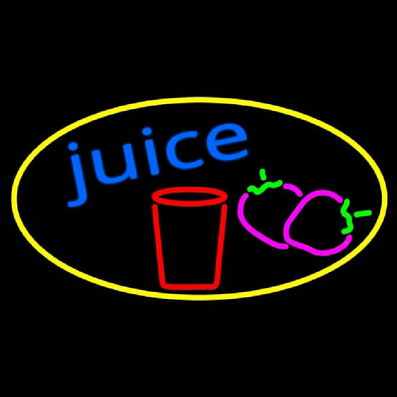 Juice With Glass Neontábla