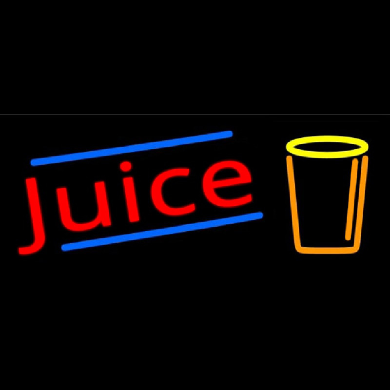 Juice With Glass Neontábla