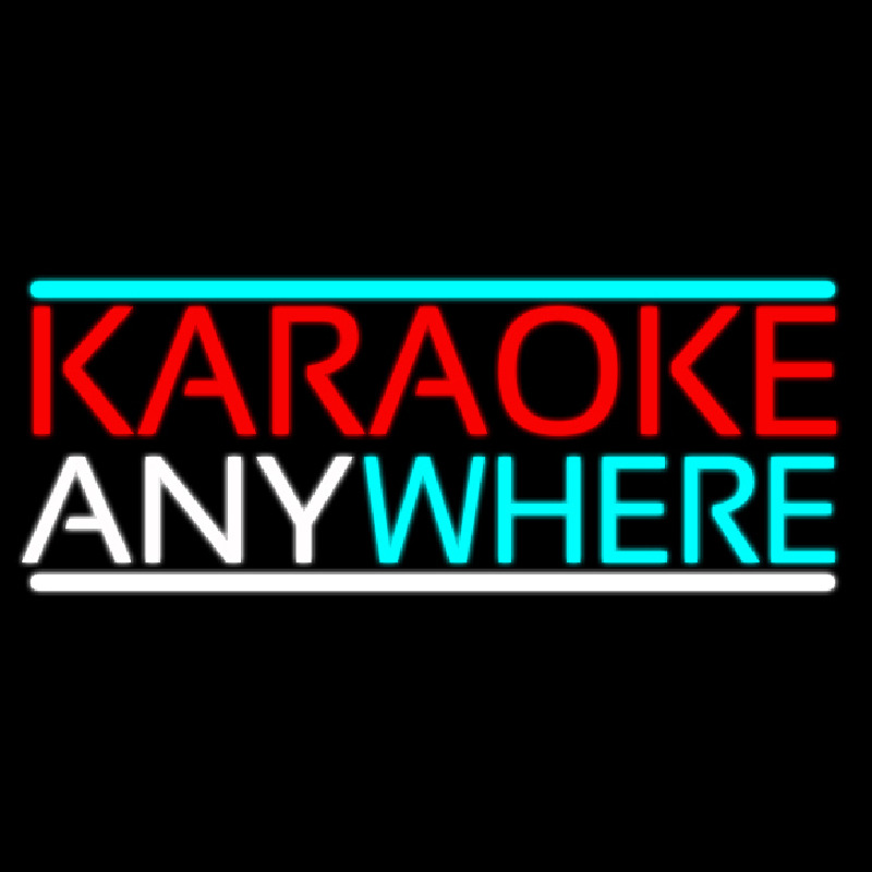 Karaoke Anywhere Neontábla