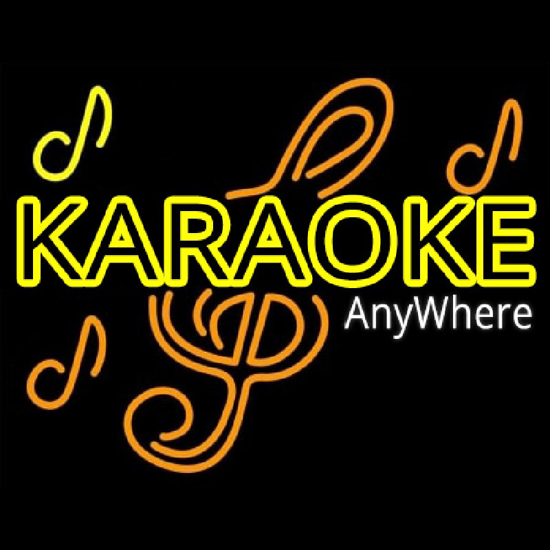 Karaoke Anywhere Neontábla