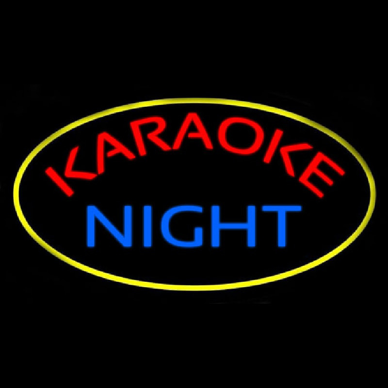 Karaoke Night Colorful 1 Neontábla