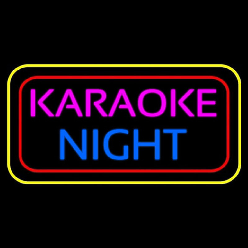 Karaoke Night Colorful Neontábla