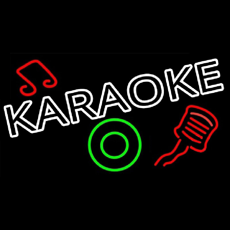 Karaoke With Mic Neontábla
