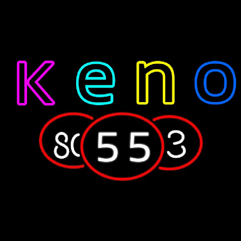 Keno With Multi Color Ball 1 Neontábla