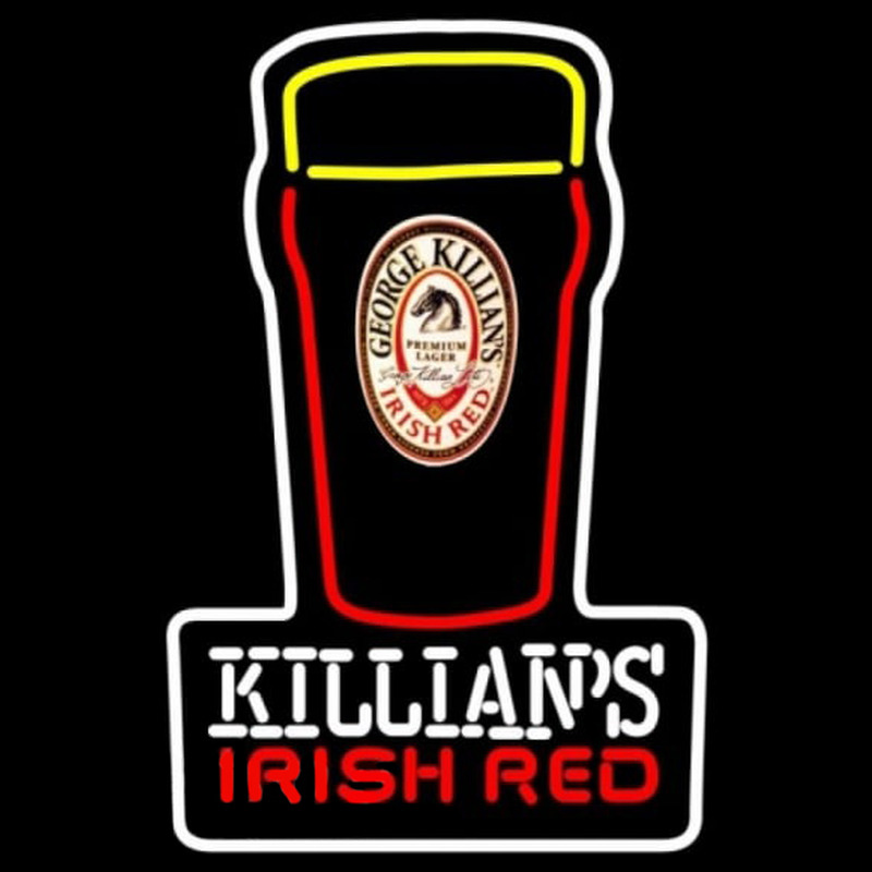 Killians Irish Red Pint Glass Of Beer Sign Neontábla
