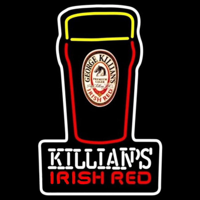 Killians Irish Red Pint Glass Of Beer Sign Neontábla