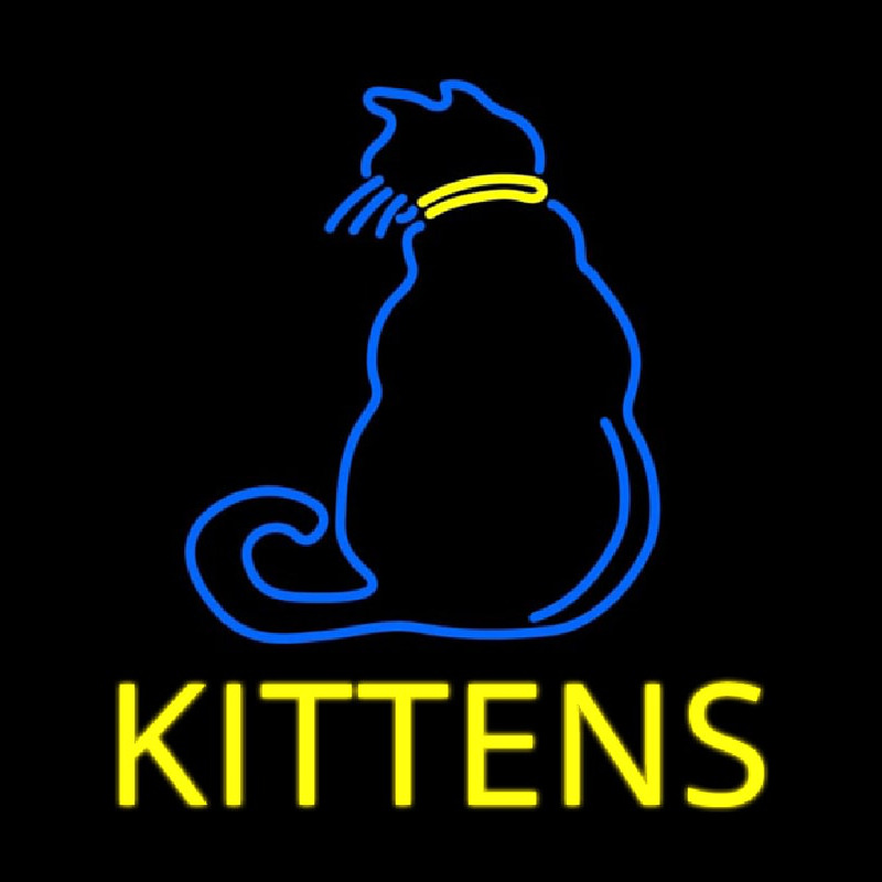 Kittens Cat Neontábla